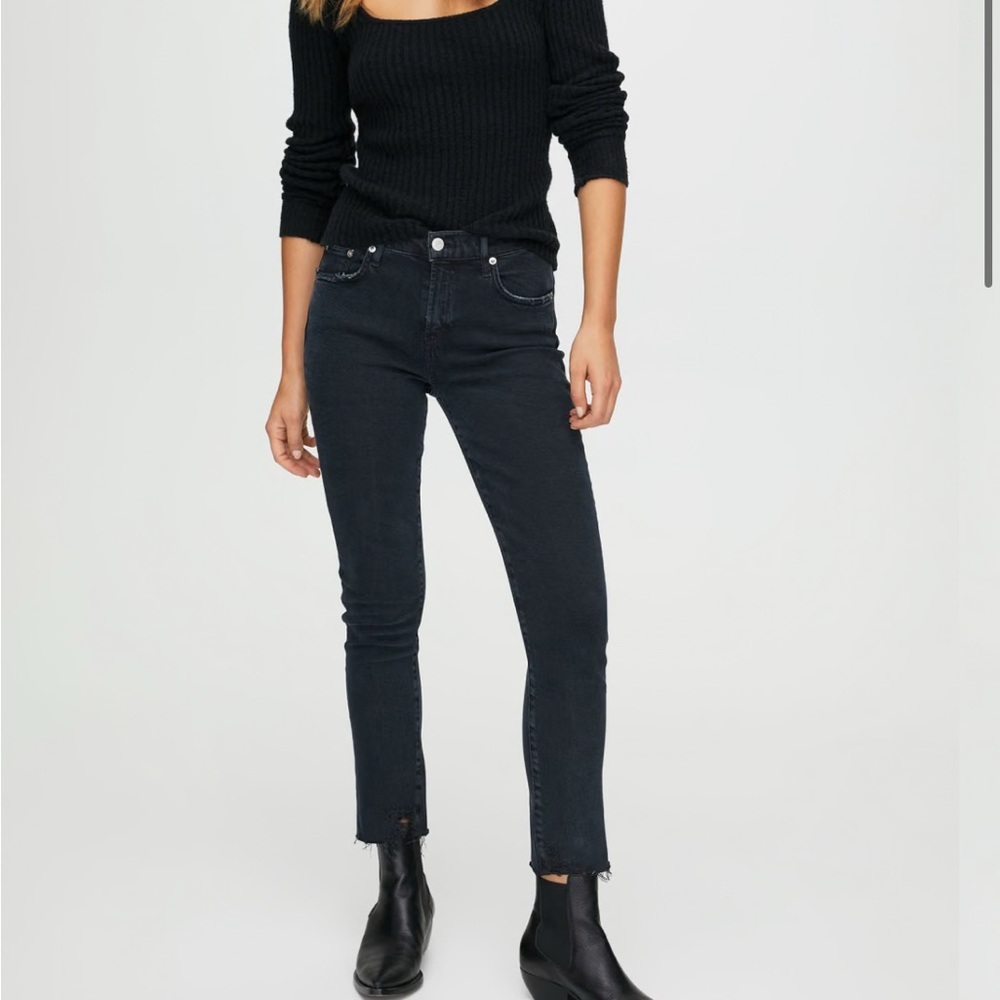 AGOLDE Toni Mid Rise Straight Jeans in Feral